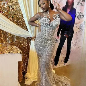 kf-Sb44047e53760491fa4d36a5d629db9113 Sparkly Beaded Prom Dresses 2025 Luxury Mermaid 3D Pearls Corset Aso Ebi Wedding Party Birthday Formal Evening Gown Customized